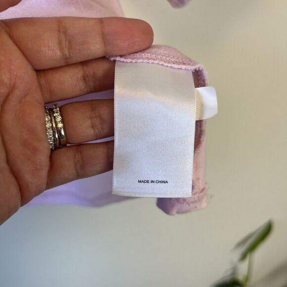 Express Ruffle Chiffon Sleeve Top T-Shirt Pink Feminine Coquette Size Large - Picture 11 of 12